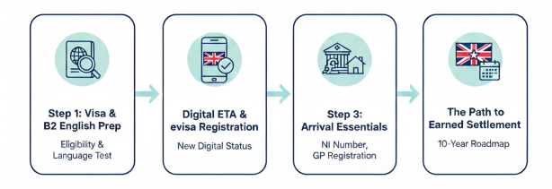 Moving to the UK 2026 Checklist Infographic